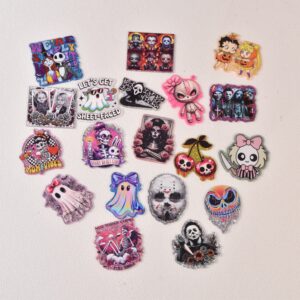 Wholesale Random Different Styles 20pcs 30pcs Halloween Acrylic Flat Backs