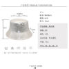 Wholesale PU Leather Holographic Fisherman Hat Sun Protection Wide Brim Flat Top Boutique Summer Hat for Men Women