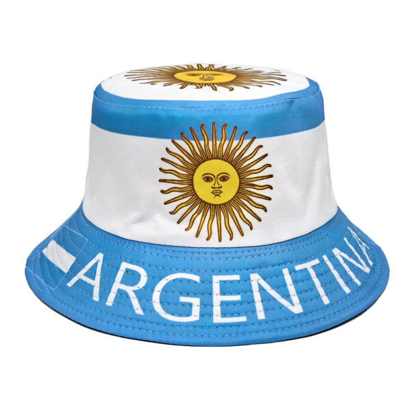 Wholesale Double Sided Flag Print Bucket Hat Sun Protection for Soccer Fans and Parties