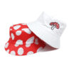Wholesale Unisex Reversible Fisherman Hat with Red and White Mushroom Pattern Sun Protection
