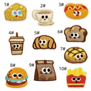 Delicious food cloth stickers set of 10 pieces