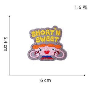 Girl embroidery stickers -6#* This is a hot melt adhesive cloth stickers
