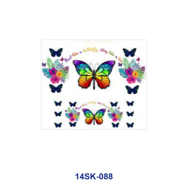 oly-28c1d75bbd260bea441900616fd57ffa Wholesale 2/4/8pcs Butterfly Floral Mini Cup Keychain Sticker