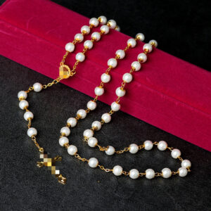 Wholesale Gold Pearl Cross Necklace Layering Jewelry Fashion Accessory Gift