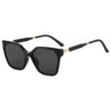 Wholesale Chic Square Retro Sunglasses UV400 Black Frame Gray Lens Fashion Accessory for Women Men