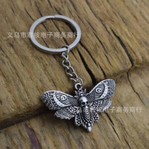 oly-28e23b8f5fca6820510814966e9b0146 Wholesale Pastoral Deer Antler Keychain Pendant Alloy Silver Plated Car Key Accessory