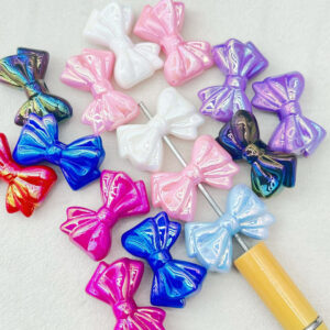 oly-28e8b41b2cf3ef7e52c6f05868ca230d Wholesale Mixed Color Acrylic Bowknot Loose Beads for DIY Jewelry Accessory