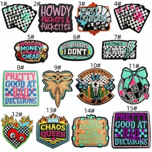 Western style cloth patch set 15 pieces