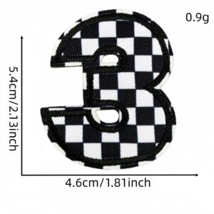Checkerboard Number Cloth Patch #3