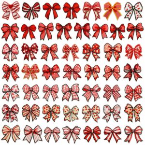 oly-28fc42a553217857c37e72e15d61651d Wholesale Polyester Embroidered Patch Cartoon Bow and Heart Design for Clothing Bags Everyday Use