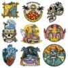 Wholesale Colorful Landscape Skull Embroidered Patch Decorative Accent for Home or Gift