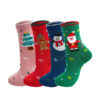 oly-291047b1930c404fdb04a24ae1ec873b Wholesale Cross Border Export Autumn and Winter Cartoon Christmas Socks Santa Claus Gingerbread Snowman Christmas Tree Men's and Women's Mid Calf Socks