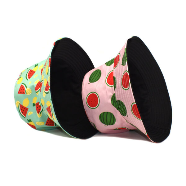 oly-292995fbc19d26dc38fdd2901e792f61 Wholesale Watermelon Strawberry Printed Fisherman Hat Fashion Accessory Summer Sun Hat Travel Gift