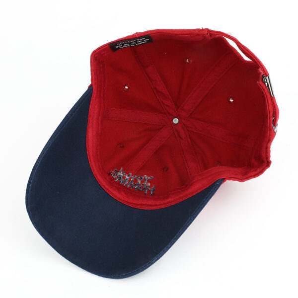 Wholesale Retro Colorblock Letter Baseball Cap Chic Fashion Accessory Gift