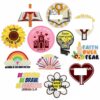 oly-295625bbf7c339b388726df80ea6bc8c Wholesale Embroidered Cartoon Inspirational English Patches 12 Pack Iron-On Decorative Accent for Clothing Bags