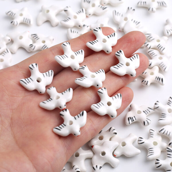 oly-295aa11c6663ddca7f19eef13f3292d8 Wholesale Hand Painted Blue White Seagull Ceramic Beads Decorative DIY Accessory for Jewelry Making Gift Boutique