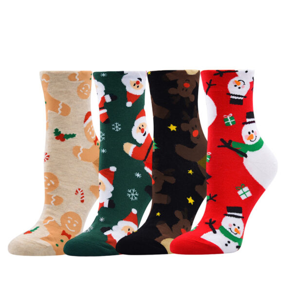 oly-295dfb1e6048cb7cead02c6071adc05f Wholesale Cartoon Christmas Reindeer Mid Calf Socks Polyester Fun Holiday Accessory
