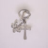 Wholesale Silver Alloy Butterfly Cross Keychain Decorative Car Key Accessory Stylish Boutique