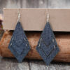 oly-2977126e93a1f2a75b75cf06895a150a Wholesale PU Leather Denim Style Geometric Earrings for Women Fashion Accessory