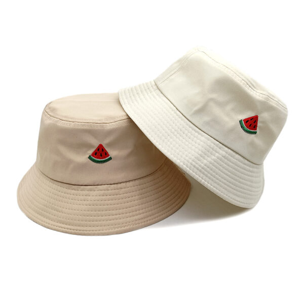 Wholesale Watermelon Embroidery Bucket Hat Stylish Sun Protection Hat for Casual Wear