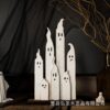 Wholesale Halloween Ghost Wooden Decoration Cute Resale Desktop Ornament