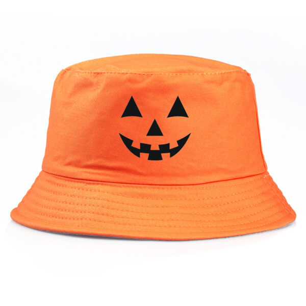 oly-29808bc55c63f48e13c68aa293bba7cb Wholesale Fashion Pumpkin Print Bucket Hat for Unisex Summer Sunshade