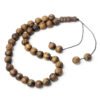 Wholesale Wood 33 Beads Natural Pattern Round Prayer Bracelet Everyday Wear Gift