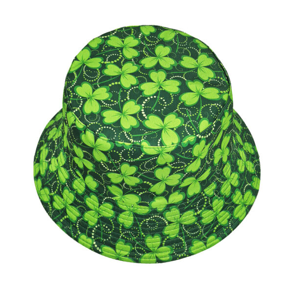 Wholesale Chic St. Patrick's Day Shamrock Print Fisherman Hat for Women