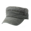 oly-2996d0545dbd4fc55b3fd89d99bff3a5 Wholesale Washed Flat Top Military Cap Trendy Men's Hat for Everyday Wear