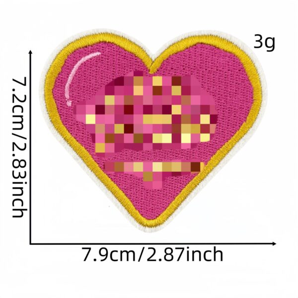 oly-29a14f1fc7c5663b8b5d75ce000e3923 Wholesale Inspirational English Slogan Pink Heart Embroidered Patches Set - Decorative Fashion Accessory for Gift or Resale