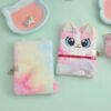 Wholesale Stylish Plush Cartoon Fox Notebook with Lock for Kids, Diary Gift, 80 Pages Pink