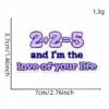 Wholesale Inspirational Iron-On Embroidered Patch, Purple English Graffiti Letters, Craft Supply for DIY Accessories