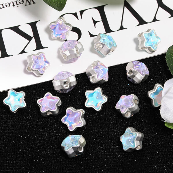 oly-29b7168aad42359df59696d650327835 Wholesale Electroplated Alloy Star Beads for DIY Phone Chain Keychain Jewelry Accessory Everyday Use