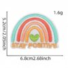 oly-29de136df78c6c814faf774304b7967c Wholesale Colorful Rainbow Heart Embroidered Patch Positive Energy Text Decorative Craft Supply