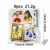 oly-2a08f4278ac85d1dbf5f1138b6372d1f Wholesale Polyester Thread Iron On Embroidered Patches Floral Stamp Design Set of 8 Decorative Gift for DIY Sewing