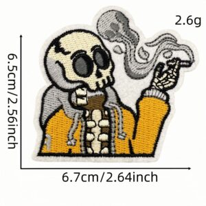 Cartoon skull cloth sticker 3 #
