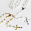 oly-2a14bab43ad922d1246d03e64f8b4c97 Wholesale Modern Gold Cross Necklace with Pearl Pendant and Ball Chain Boutique Resale