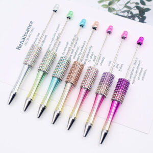 Wholesale DIY Sparkling Diamond Bead Pen Swirl Design Business Gift Decorative Pen