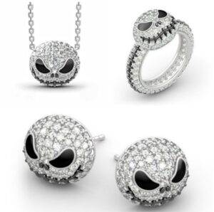 oly-2a2d51a6997eb70736ae2b4974e983a9 Wholesale Oil Drip Skull Demon Jewelry Set Fashion Accessory Gift