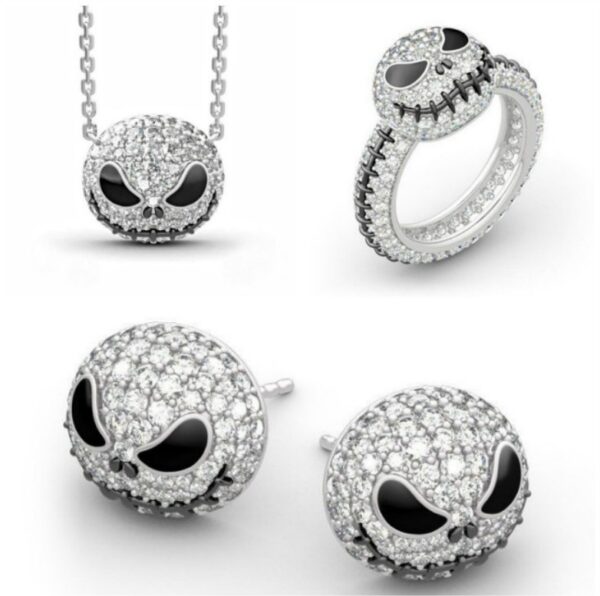 oly-2a2d51a6997eb70736ae2b4974e983a9 Wholesale Oil Drip Skull Demon Jewelry Set Fashion Accessory Gift