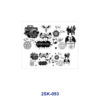 Wholesale 8pcs Gothic Vintage Mini Cup Keychain Sticker