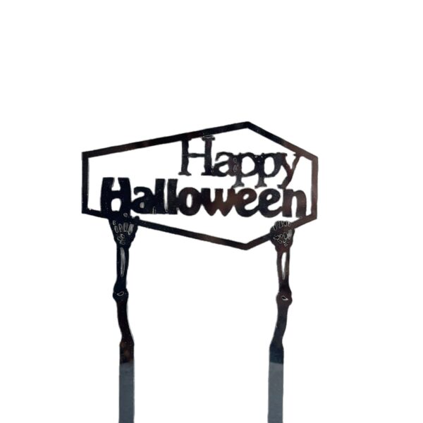 Wholesale Ins Style Acrylic Halloween Cake Insert Decorations - Skeleton Hand Design, 3mm Thick, 10cm Wide, Party Decorative Accent