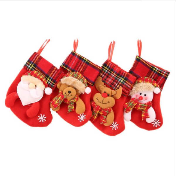 oly-2a5ea1c440d9e520fd26a0d15833bfde Wholesale Red Christmas Stocking Cloth Hanging Decor for Holiday Gifts