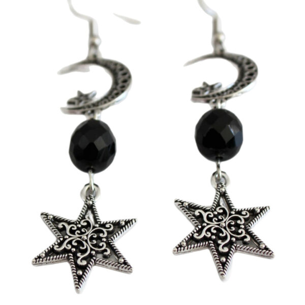 Wholesale Star Moon Sun Earrings Set Fashion Drop Dangle Earrings Retro Geometric Zinc Alloy Jewelry Accessory Boutique Resale