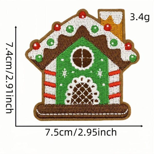 Wholesale Christmas Cartoon Embroidered Iron-On Patches Polyester Thread Decorative Patch for Home Decor and Party