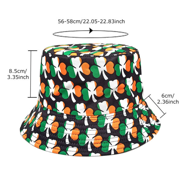 Wholesale Trendy St. Patrick's Day Bucket Hat Clover Print Sun Protection Gift
