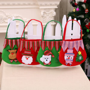 Wholesale Santa Cloth Christmas Gift Bags for Kids Holiday Party Favors