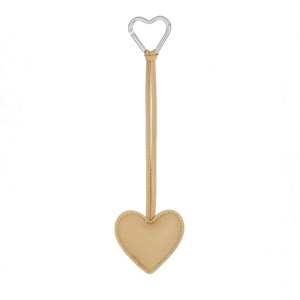 Wholesale Stylish PU Leather Heart Keychain Wine Red Car Key Accessory Boutique Resale Gift