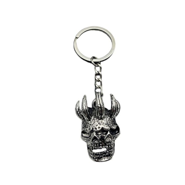 Wholesale Zinc Alloy Hip Hop Punk Skull Keychain Men Retro Car Accessory Gift
