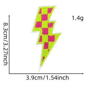 Plaid lightning cloth sticker 9#